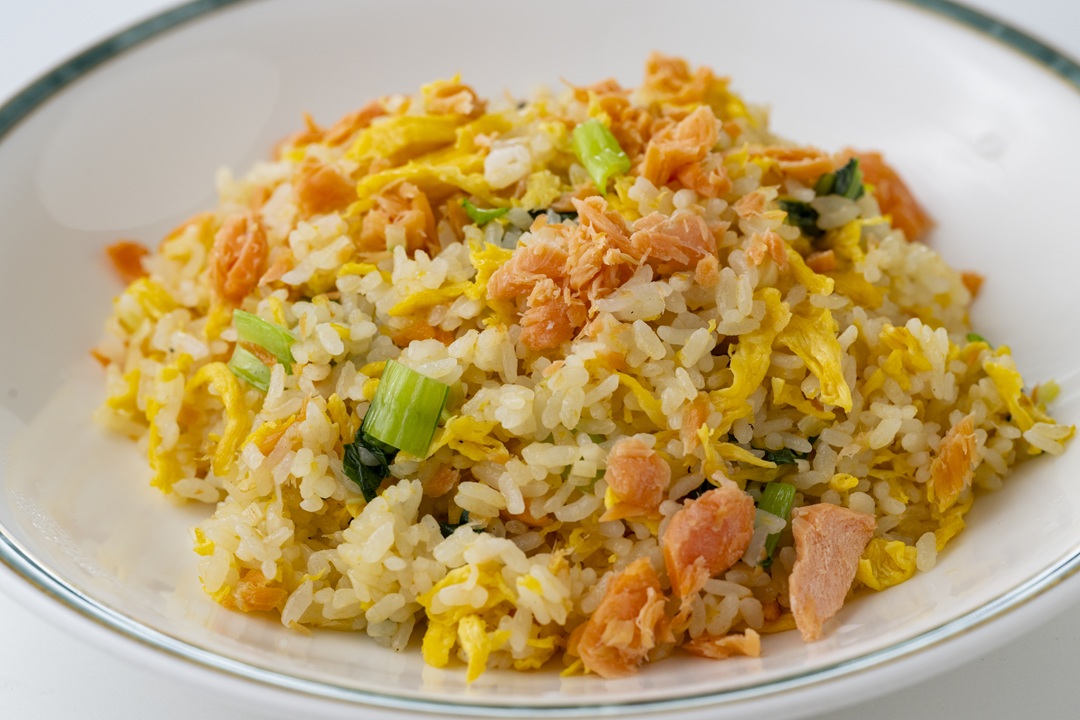 鮭と野沢菜の炒飯