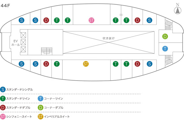 フロアマップ_アッパープレミアムコンフォートフロア44F